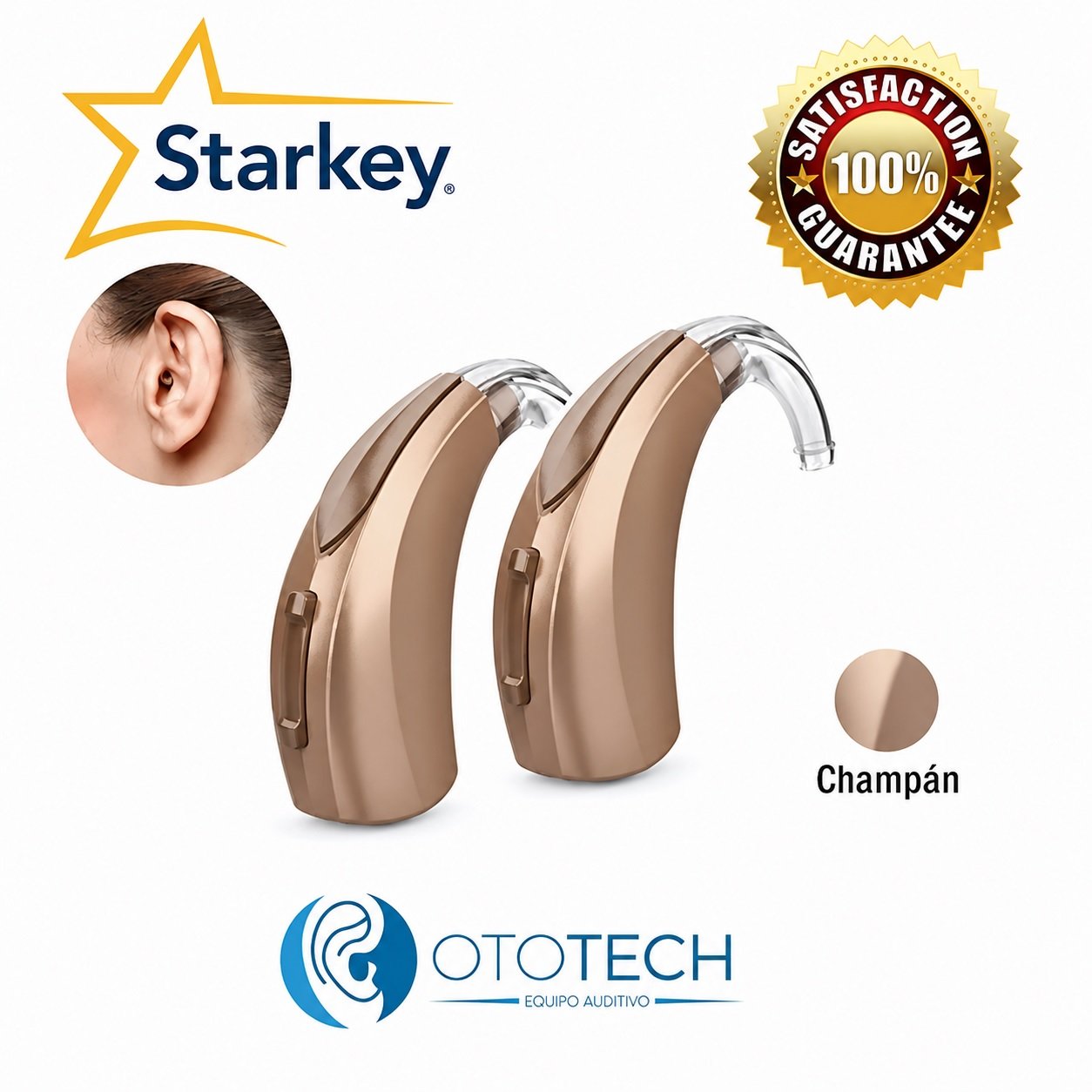 Aparatos Auditivos STARKEY Evolv AI 1000 BTE13 2pzas