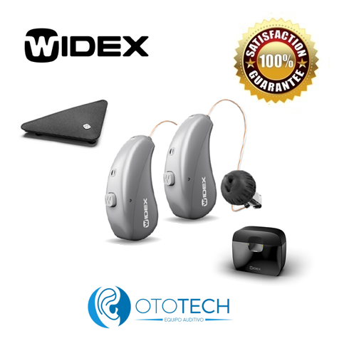 Aparatos Auditivos WIDEX Magnify RIC100 Recargables 2pzas con Cargador y TV Play
